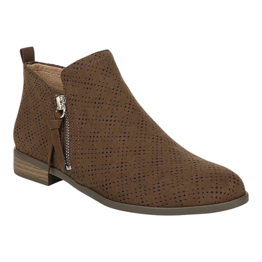 Dr. Scholl’s Women's Rate Zip Perforated Booties Brown Size 8 1/2 W